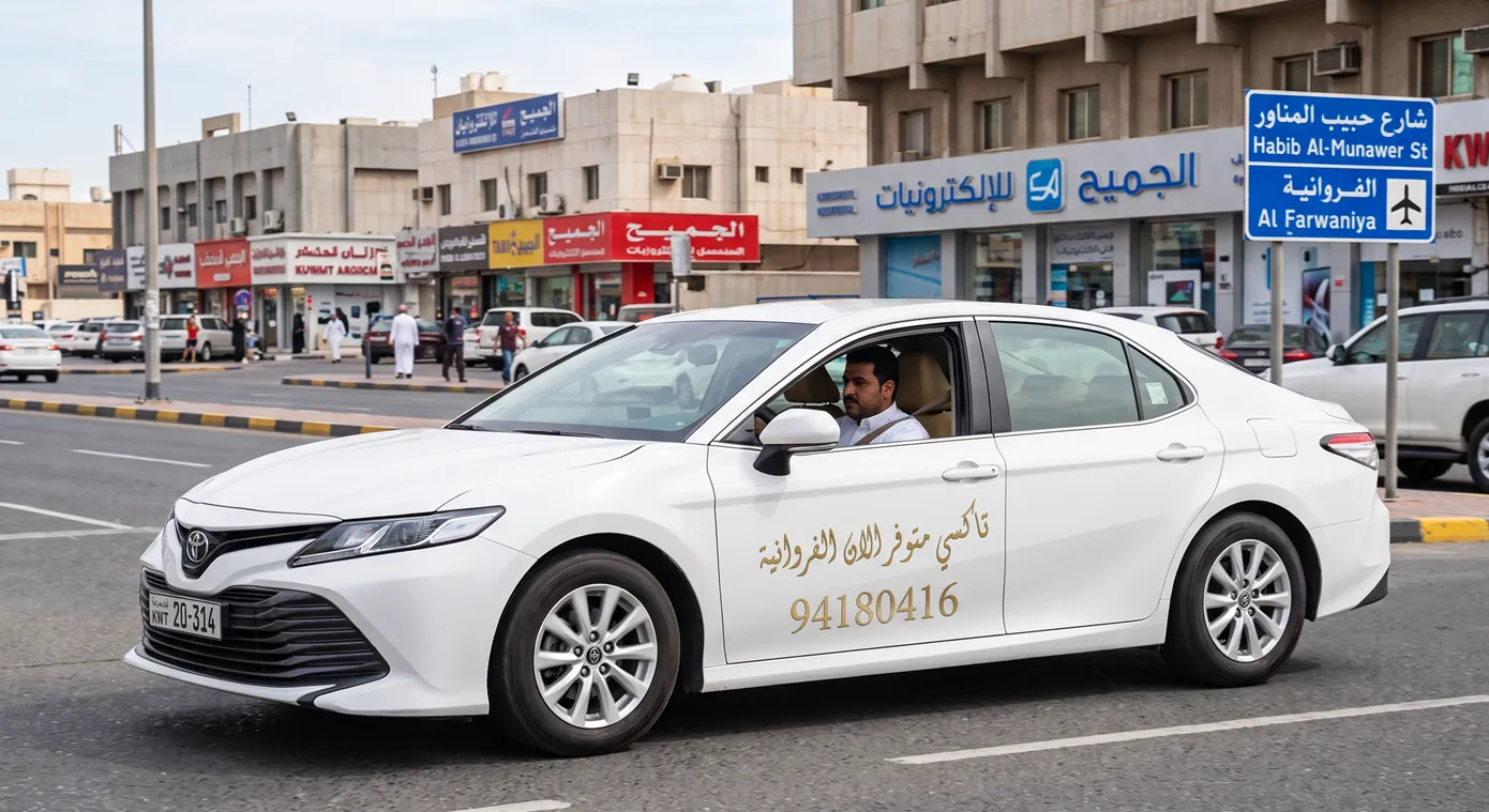 تاكسي متوفر الان الفروانية
